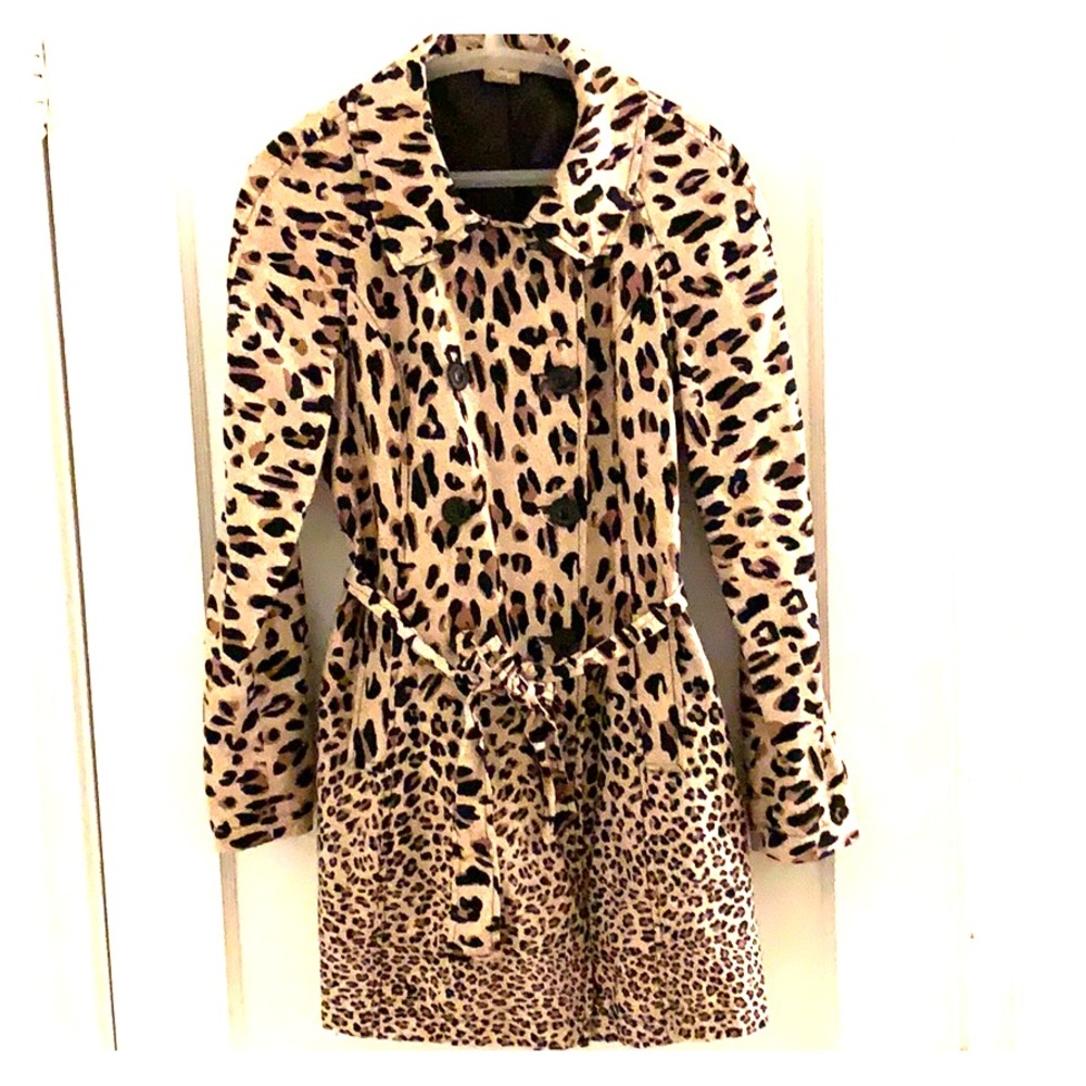 Leopard trench coat